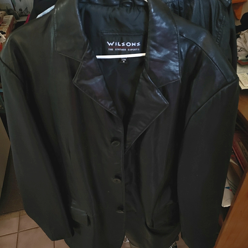Wilson's leather jacket black sz m
